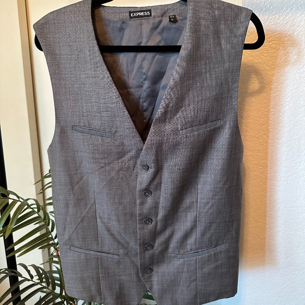 Grey Suit Vest - Express